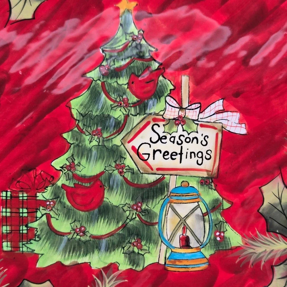 Certified International Serving Plate Susan‎ Winget Season's Greetings Christmas